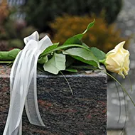 Flower on a Memorial stone